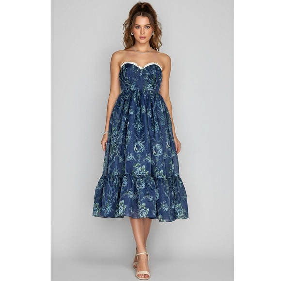 SELKIE The French Puff Corset Dress, Cassiopeia, Small - Picture 7 of 14